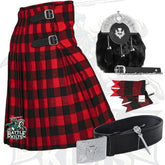 Battle Of Kilts Men’s Tartan Kilt Outfit – 6-Piece Scottish Set with Premium Accessories